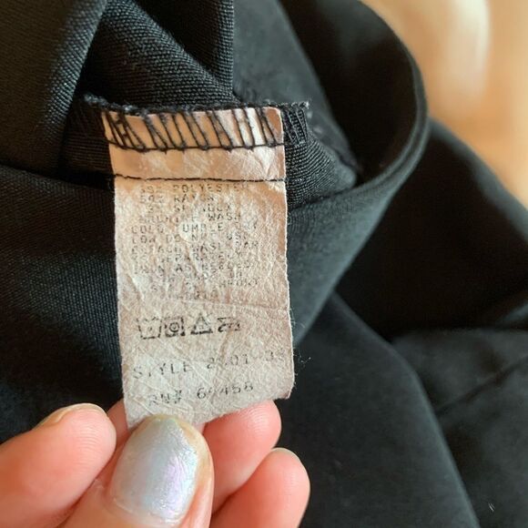 Mandee solid Black Dress Pants high waist open leg Size 3 - Picture 8 of 8